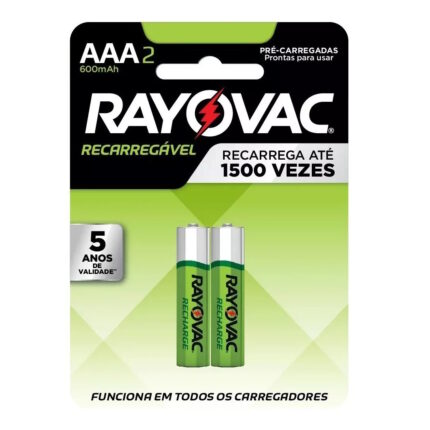Pilha Recarregavel AAA C/2 - Rayovac