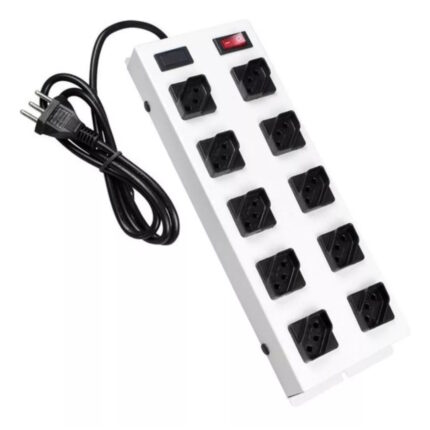 Régua 10 Tomadas Filtro De Linha Metal Pintura Eletrostática - Kitec