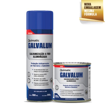 Spray Galvanização Aluminizada a Frio Galvalum 300ml - Quimatic