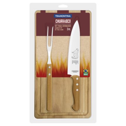 Jogo Churrasco Natural 3 PCS -  Tramontina
