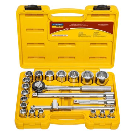 Jogo de Soquetes e Acessorios 1/2 22 Peças - Tramontina